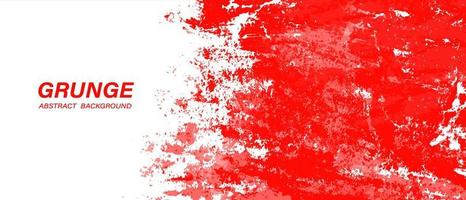 Red and white abstract grunge paint texture background vector