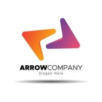 arrow symbol company logo template vector design