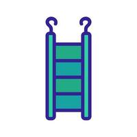 hooked staircase icon vector outline illustration