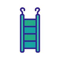 hooked staircase icon vector outline illustration