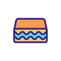 mattress icon vector. Isolated contour symbol illustration vector