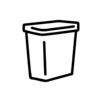 bathroom laundry basket icon vector outline illustration