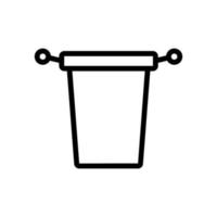 towel holder icon vector outline illustration