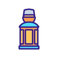 portable lamp with protective thick glass icon vector outline illustration