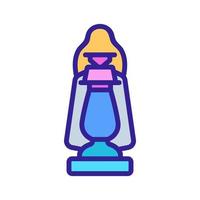 portable kerosene lamp icon vector outline illustration