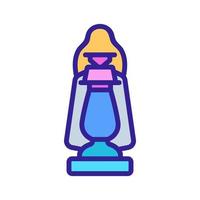 portable kerosene lamp icon vector outline illustration