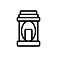 open fire lamp icon vector outline illustration