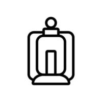 lamp with candle icon vector outline illustration