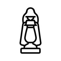 portable kerosene lamp icon vector outline illustration