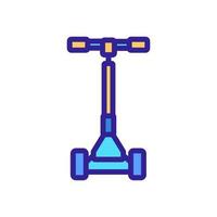 electrical kick scooter icon vector outline illustration