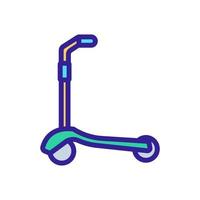 kick scooter mobility transport icon vector outline illustration