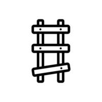 curved staircase icon vector outline illustration