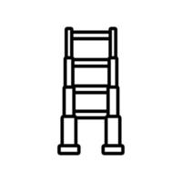 fixed by supports safe ladder icon vector outline illustration