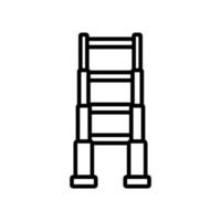 fixed by supports safe ladder icon vector outline illustration