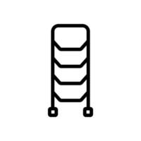 standing staircase icon vector outline illustration