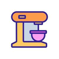 stationary mixer with bowl icon vector outline illustration