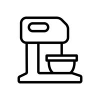 stationary mixer with wide bowl icon vector outline illustration