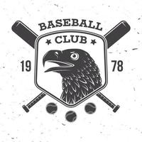 insignia del club de béisbol. ilustración vectorial concepto de camiseta o logotipo, estampado, sello o camiseta. vector