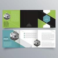 Tri-fold brochure template Minimalistic geometric design for corporate and business. Creative concept brochure vector template.