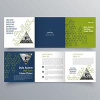 Tri-fold brochure template Minimalistic geometric design for corporate and business. Creative concept brochure vector template.