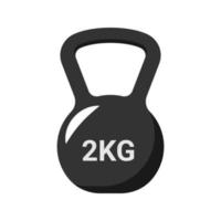 Kettle bell vector isolated on white background