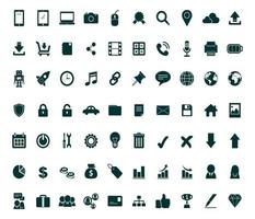 a set of simple and minimalist icon bundles suitable for the needs of a website free vector