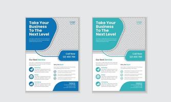 Corporate Flyer Template Design For Multipurpose Business vector