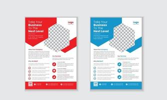 Corporate Flyer Template Design For Multipurpose Business vector