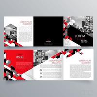 Tri-fold brochure template Minimalistic geometric design for corporate and business. Creative concept brochure vector template.