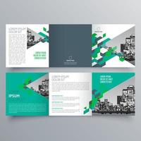 Tri-fold brochure template Minimalistic geometric design for corporate and business. Creative concept brochure vector template.