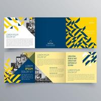 Tri-fold brochure template Minimalistic geometric design for corporate and business. Creative concept brochure vector template.