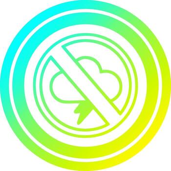 no storms circular in cold gradient spectrum vector