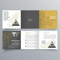 Tri-fold brochure template Minimalistic geometric design for corporate and business. Creative concept brochure vector template.