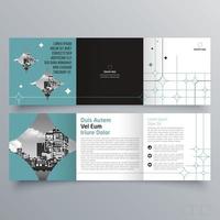 Tri-fold brochure template Minimalistic geometric design for corporate and business. Creative concept brochure vector template.