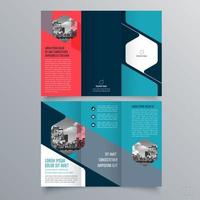 Tri-fold brochure template Minimalistic geometric design for corporate and business. Creative concept brochure vector template.