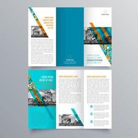 Tri-fold brochure template Minimalistic geometric design for corporate and business. Creative concept brochure vector template.