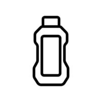 ketchup en lata para una conveniente ilustración de contorno de vector de icono de derrame