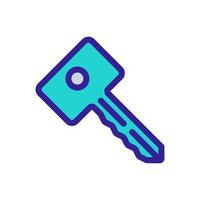 key icon vector. Isolated contour symbol illustration vector