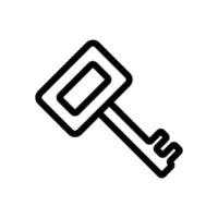 key icon vector. Isolated contour symbol illustration vector