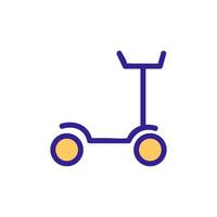 kick scooter for children icon vector outline illustration