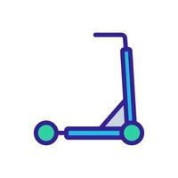 kick scooter icon vector outline illustration