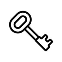 key icon vector. Isolated contour symbol illustration vector