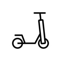 kick scooter transport icon vector outline illustration