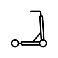 kick scooter icon vector outline illustration