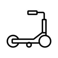 kick scooter for child icon vector outline illustration
