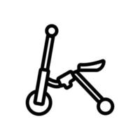 kick scooter ecological transport icon vector outline illustration