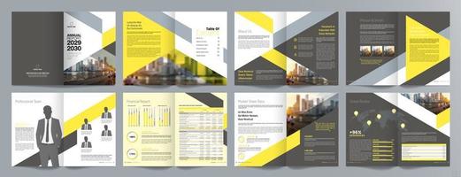 Annual report 16 page A4 201 vector