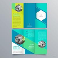 Tri-fold brochure template Minimalistic geometric design for corporate and business. Creative concept brochure vector template.