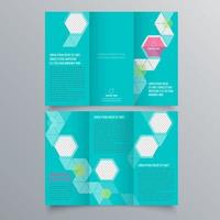 Tri-fold brochure template Minimalistic geometric design for corporate and business. Creative concept brochure vector template.