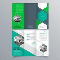 Tri-fold brochure template Minimalistic geometric design for corporate and business. Creative concept brochure vector template.